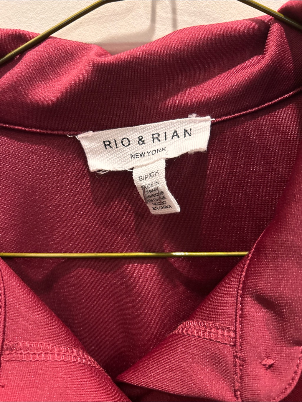 Rio & Rian New York Wine Red Blouse